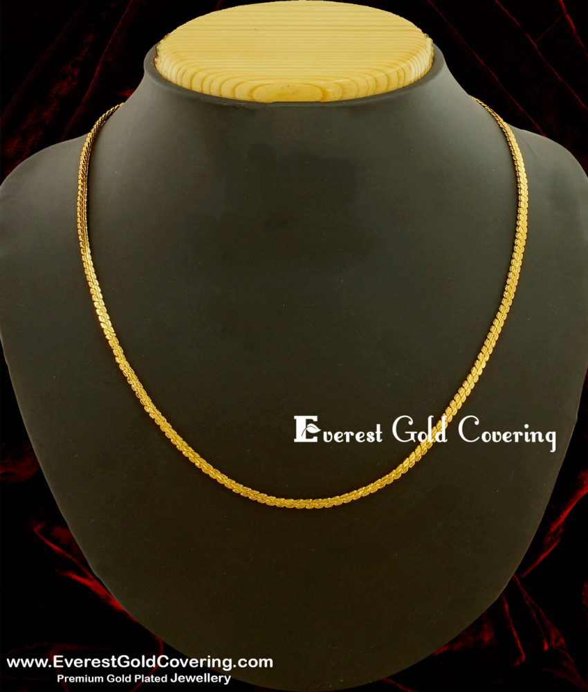 SHN014 - Daily Wear Gold Plated Shiny Cutting Short Chain Design Online SHN014 - Daily Wear Gold Plated Shiny Cutting Short Chain Design Online