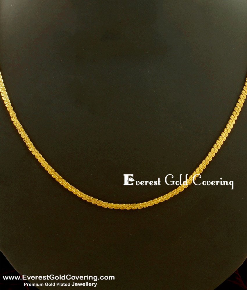 SHN014 - Daily Wear Gold Plated Shiny Cutting Short Chain Design Online SHN014 - Daily Wear Gold Plated Shiny Cutting Short Chain Design Online