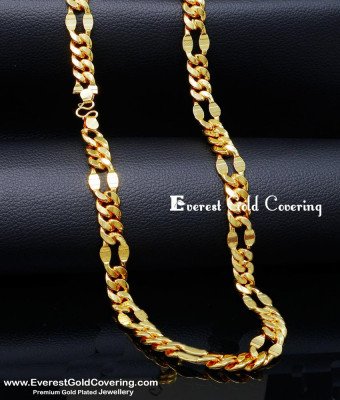 SHN142 - First Quality Gold Plated Heavy Men Gold Chain Designs
