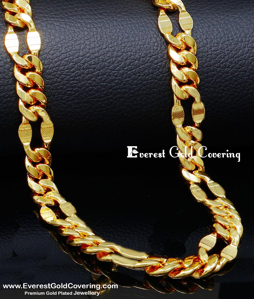 gold plated chain, gold plated chain with guarantee, lifetime guarantee gold plated jewelry india, gold plated chain for men, chain for men, chain design, chain design for men, covering chain, gold chain design, gold chain design gents, gold chain designs male