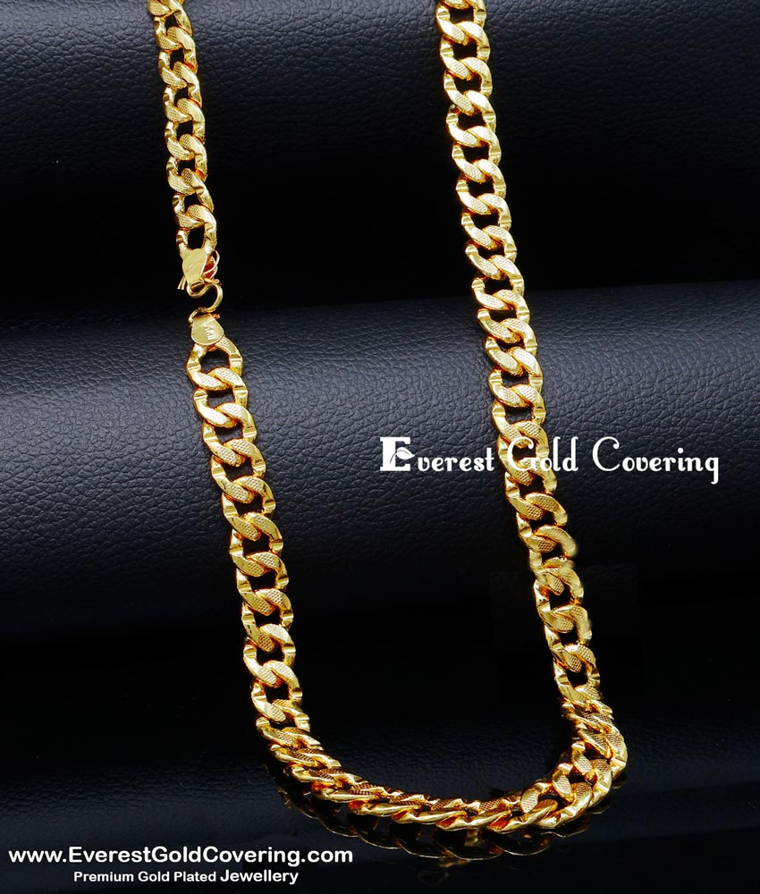 gold plated chain, gold plated chain with guarantee, lifetime guarantee gold plated jewelry india, gold plated chain for men, chain for men, chain design, chain design for men, covering chain, gold chain design, gold chain design gents, gold chain designs male