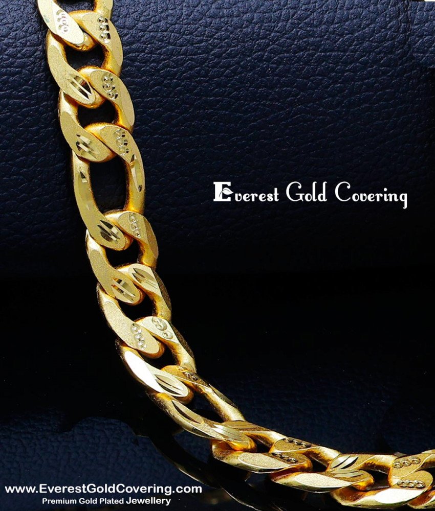 gold plated chain with guarantee, lifetime warranty gold plated chains, lifetime guarantee gold plated jewelry india, 2 gram gold plated chain