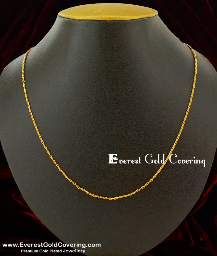 SHN002 - Gold Plated Daily Wear Wheat Model Short Chain Design Buy Online