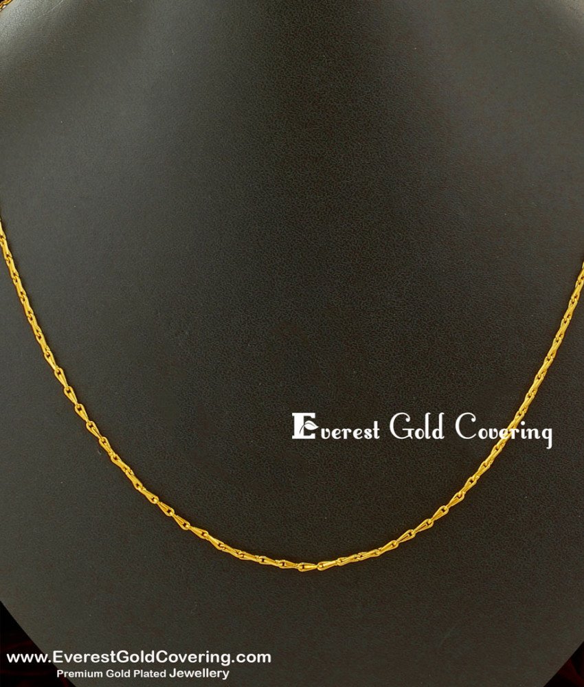 SHN002 - Gold Plated Daily Wear Wheat Model Short Chain Design Buy Online