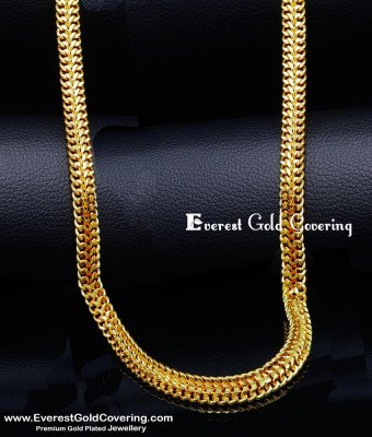 SHN138 - Latest Broad Gold Chain Design Gold Plated Chain for Men