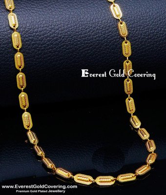 SHN120 - New Model Daily Wear Short Gold Plated Chain for Men