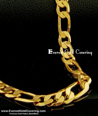 SHN059 - Sachin Tendulkar Short Thick Gold Plated Chain for Men