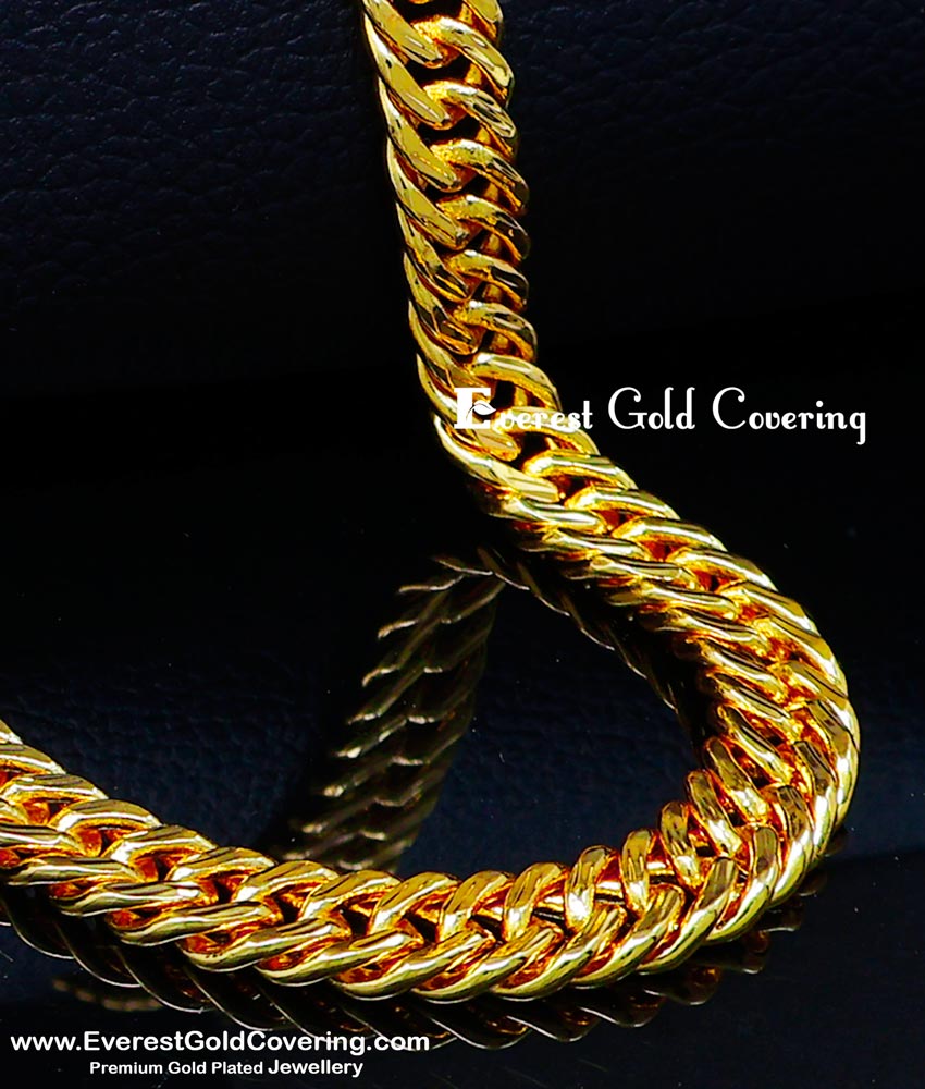 gold plated chain with guarantee, lifetime warranty gold plated chains, lifetime guarantee gold plated jewelry india
