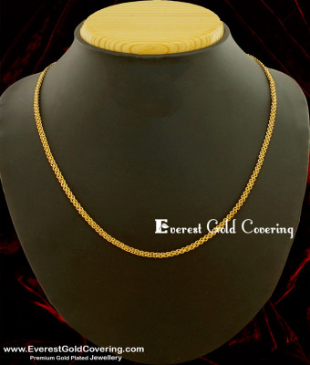 SHN013 - Traditional Daily Wear Flat Chain Gold Design for Boys &Girls
