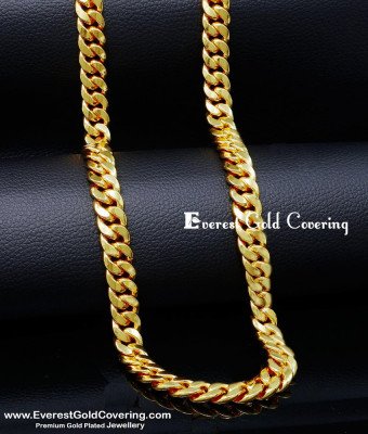 SHN141 - Trendy Daily Wear Thick Gold Plated Chain for Men