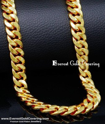 SHN141 - Trendy Daily Wear Thick Gold Plated Chain for Men