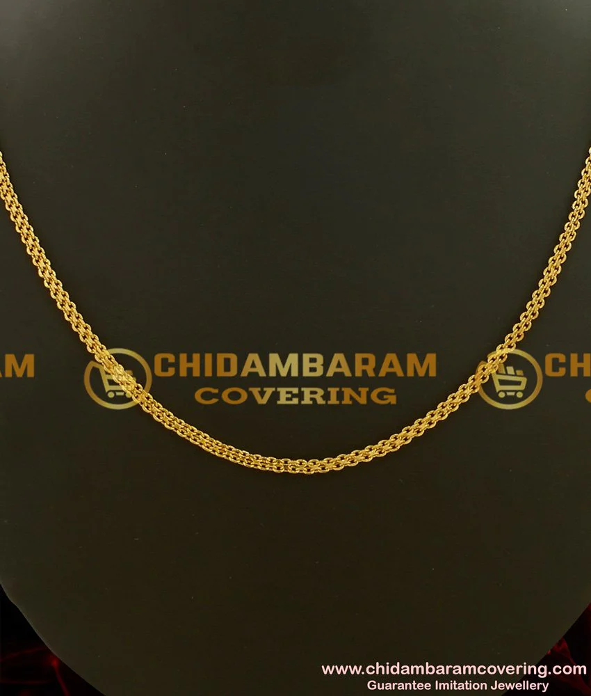 Minor Gold Chain Model Buy Traditional Daily Wear Flat Chain Gold Design for Boys &Girls