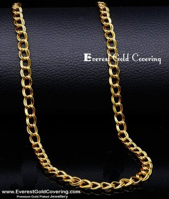SHN153 - Trendy Daily Wear Short Gold Plated Chain for Man