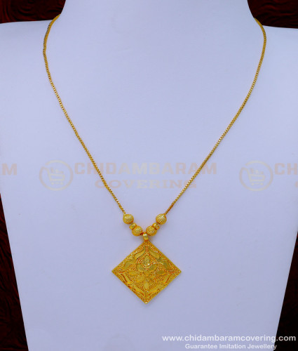 SCHN448 - Simple Light Weight Small Chain with Pendant for Girl