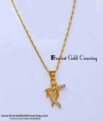 SCHN585 - Elegant White Stone Pendant with Invisible Chain