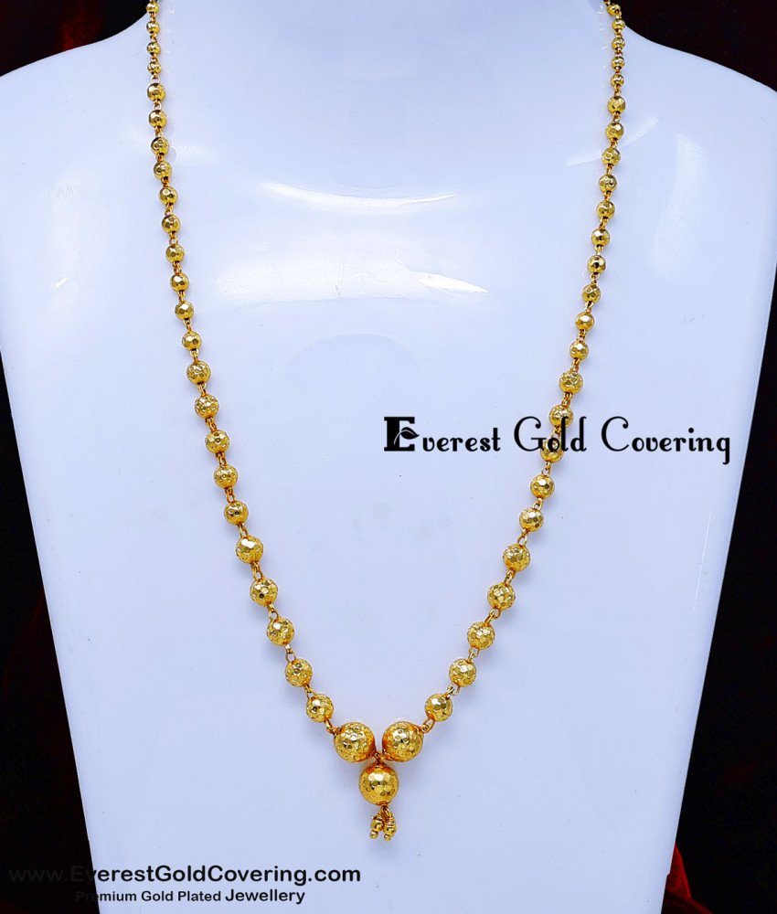 Trendy Daily Wear Gold Balls Chain Necklace for Girls Light Weight gold Balls Chain with price, balls chain models gold, Gold pendant, Gold pendant design, pendant gold chain for women, dollar chain, dollar chain model, gold dollar chain