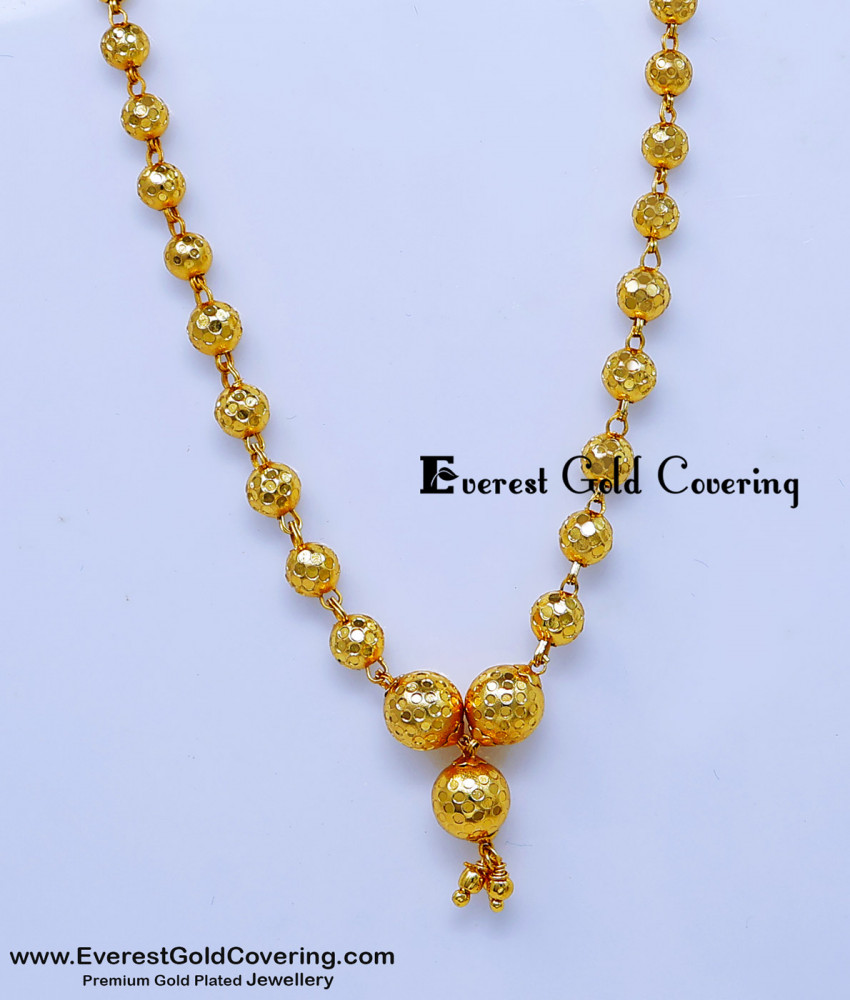 Trendy Daily Wear Gold Balls Chain Necklace for Girls Light Weight gold Balls Chain with price, balls chain models gold, Gold pendant, Gold pendant design, pendant gold chain for women, dollar chain, dollar chain model, gold dollar chain