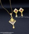 Simple Daily Wear New Design Gold Small Pendant Sets one gram gold pendant sets