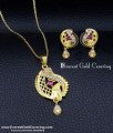 New Model Mango Model Pendant Chain with Earrings Set Dollar chain set for ladies