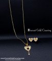 1 Gram Gold Small Heart Design Pendant Set for Girls heart pendant set