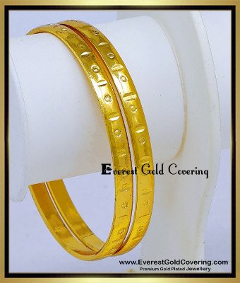 BNG1017 - 2.8 Gold Model Five Impon Daily Wear Bangles Online
