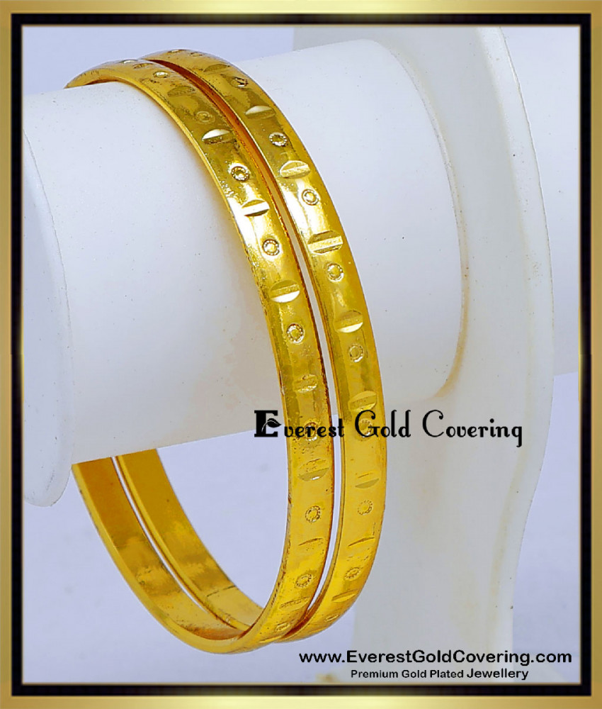Gold Model Five Impon Daily Wear Bangles Online five metal impon bangles