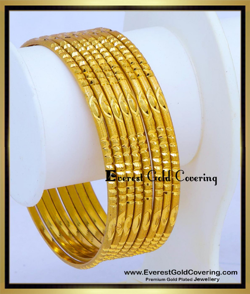 1 Gram Daily Wear Simple Plain Gold Bangles Designs casual daily wear gold bangle