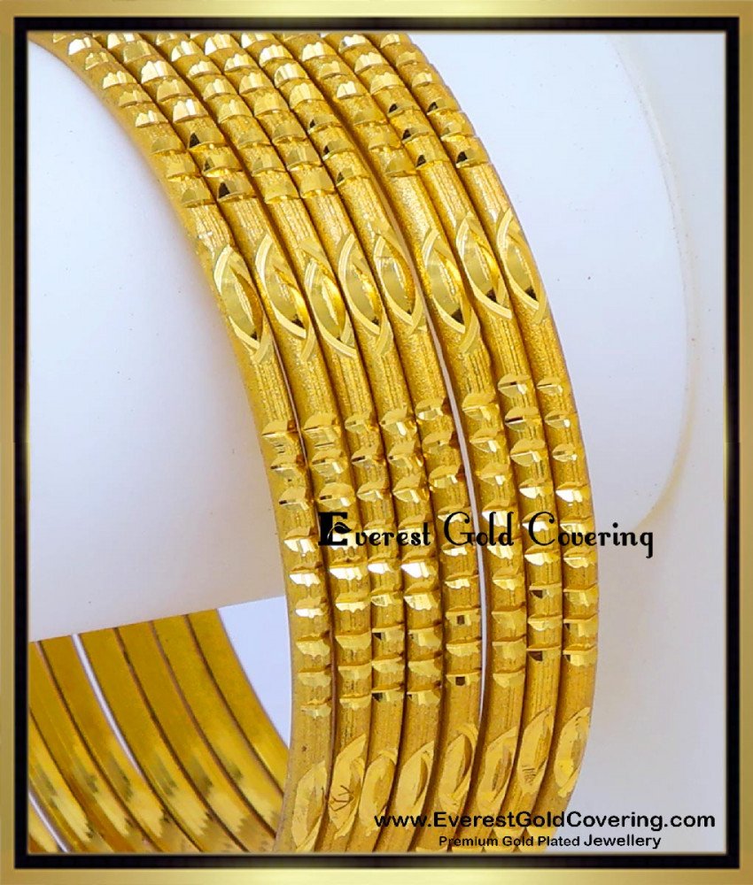 1 Gram Daily Wear Simple Plain Gold Bangles Designs casual daily wear gold bangle