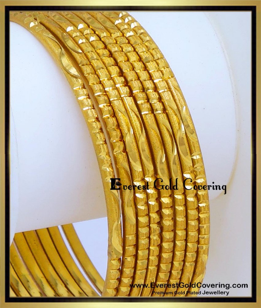 New Office Wear Casual Daily Wear Gold Bangle Set Of 8 gold plated bangles for women