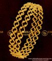 BNG043 - 2.4 Size Beautiful Gold Inspired Zig Zag One Line Bangle Design Online Shopping