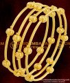 BNG069 - 2.8 Size Plain Golden Balls Pipe Bangles Party Wear Collections Online