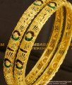BNG077 - 2.4 Size Gold Look Light Weight Thin Enamel Design Bangles Gold Plated Jewellery Online
