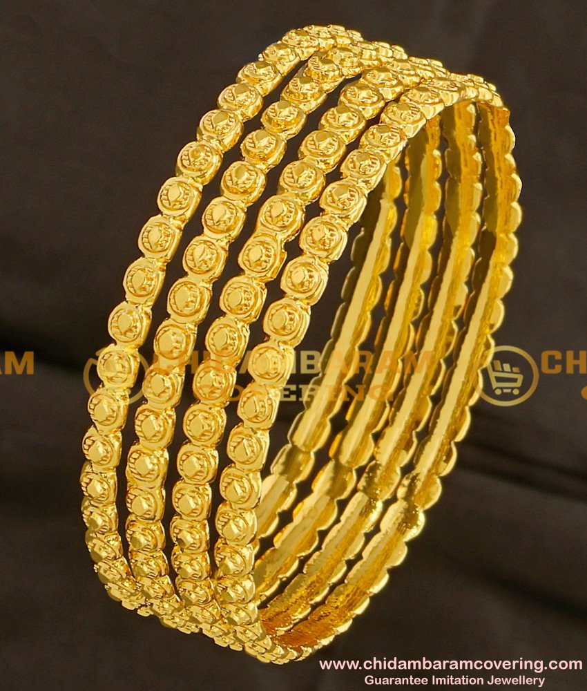 BNG096 - 2.6 Size Classic Design Hot Sale Bangles 4 Pcs Set Daily Wear Collection Online