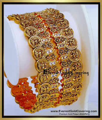 BNG1007 -2.8 Latest Wedding Collection Temple Design Antique Bangles