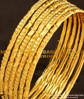 BNG110 - 2.8 Size One Gram Gold Daily Wear 6 Pcs Bangles Imitation Bangle Online