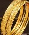 BNG114 - 2.8 Size Latest Light Weight Gold Plated Leaf Cutting Bangles Online