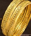 BNG122 - 2.4 Size Real Gold Colour Unique Design Bangles Collections Online