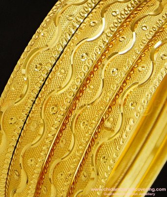 BNG293 - 2.8 Size Traditional 4 Bangles Set Gold Designs Bridal Wear Bangles Set Best Price Buy Online
