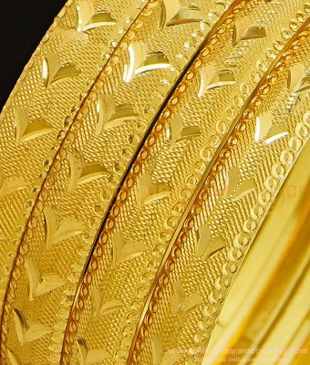 BNG312 - 2.8 Size Traditional Fancy Designer Casual Hand Work Self Cutting Design Daily Wear 4 Bangles Set 