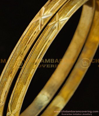 BNG319 - 2.8 Size Pure Impon Jewellery Natural Colour Daily Wear Plain Panchaloha Bangles Buy Online