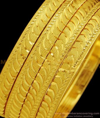 BNG394 - 2.8 Size New Design Gold Border Bangles Set Of 4 Pieces Bangle for Women