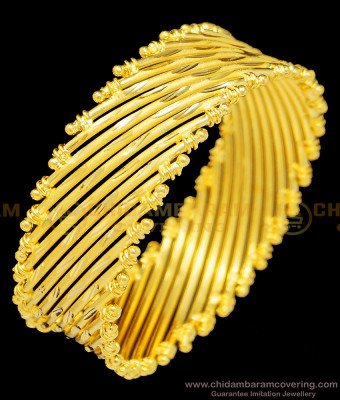 BNG403 - 2.8 Size New Pattern Forming Gold Designer Guarantee Single Kada Bangle for Wedding