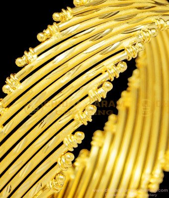 BNG403 - 2.8 Size New Pattern Forming Gold Designer Guarantee Single Kada Bangle for Wedding