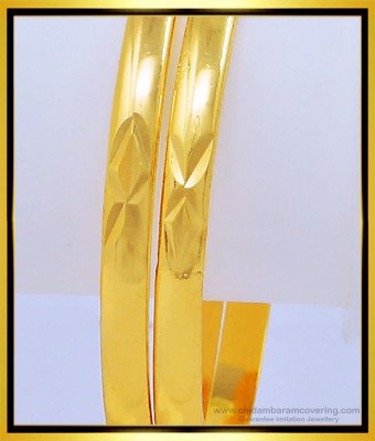 BNG415 - 2.6 Size One Gram Gold Pure Impon Daily Wear Plain Panchaloha Bangles Buy Online