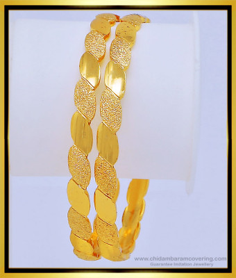 BNG423 - 2.8 Size Latest Bangles Design Gold Pattern One Gram Jewellery Online Shopping 