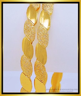 BNG423 - 2.8 Size Latest Bangles Design Gold Pattern One Gram Jewellery Online Shopping 