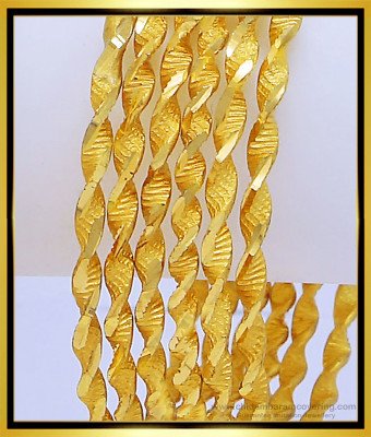 BNG439 - 2.8 Size Latest Twisted Gold Bangles Design Imitation 6 Pieces Bangles Set Online