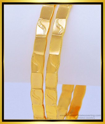 BNG457 - 2.8 Latest Daily Wear Gold Plated Solid Bangles Imitation Jewellery Buy Online