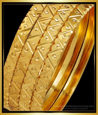 BNG498 - 2.8 Size Latest Bridal Wear Bangles Design 4 Pieces Set for Women