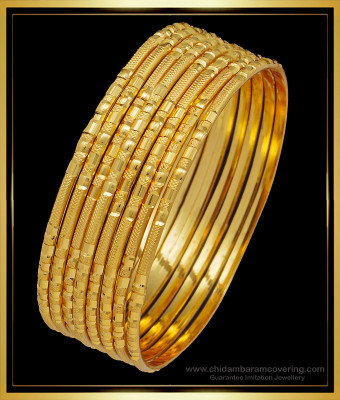 BNG502 - 2.8 Size Trendy Matt Finish Daily Wear Thin Bangles Set Of 8 Bangles for Women